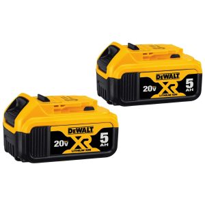 DEWALT DCB205-2 20V MAX XR 5.0Ah Lithium Ion Battery, 2-Pack